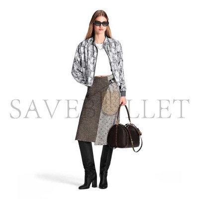 LOUIS VUITTON PATCHWORK MIDI SKIRT 